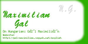 maximilian gal business card